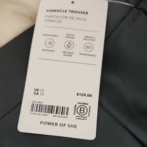 Athleta NWT Pinnacle Gray Trouser